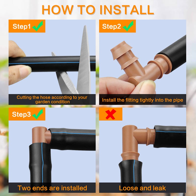iMopo 21-Pack Drip Irrigation Universal Barbed Elbow Fitting, Barbed Connectors for 1/2" Drip Tubing - Image 3
